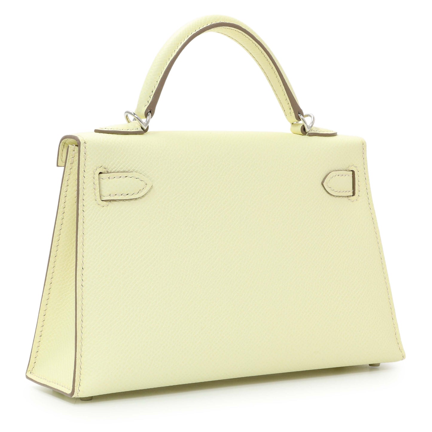 Exclusive Hermes Jaune Milton Epsom Mini Kelly Sellier 20 — Side View
