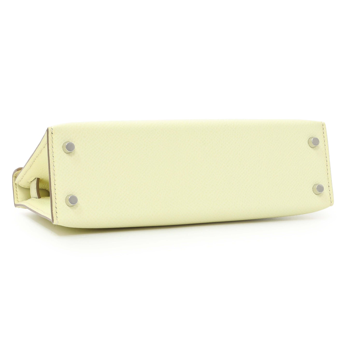 Exclusive Hermes Jaune Milton Epsom Mini Kelly Sellier 20 — Back View
