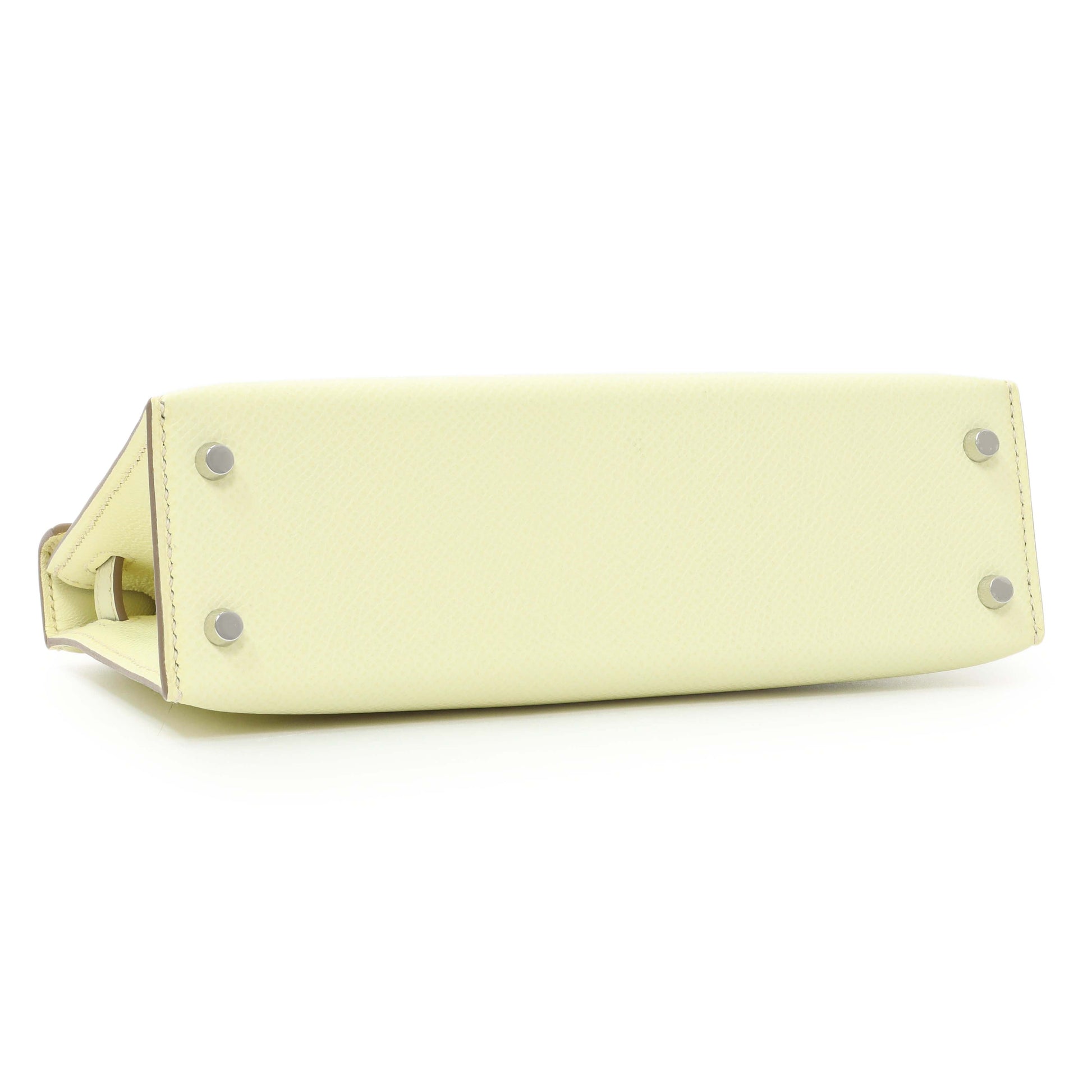 Exclusive Hermes Jaune Milton Epsom Mini Kelly Sellier 20 — Back View