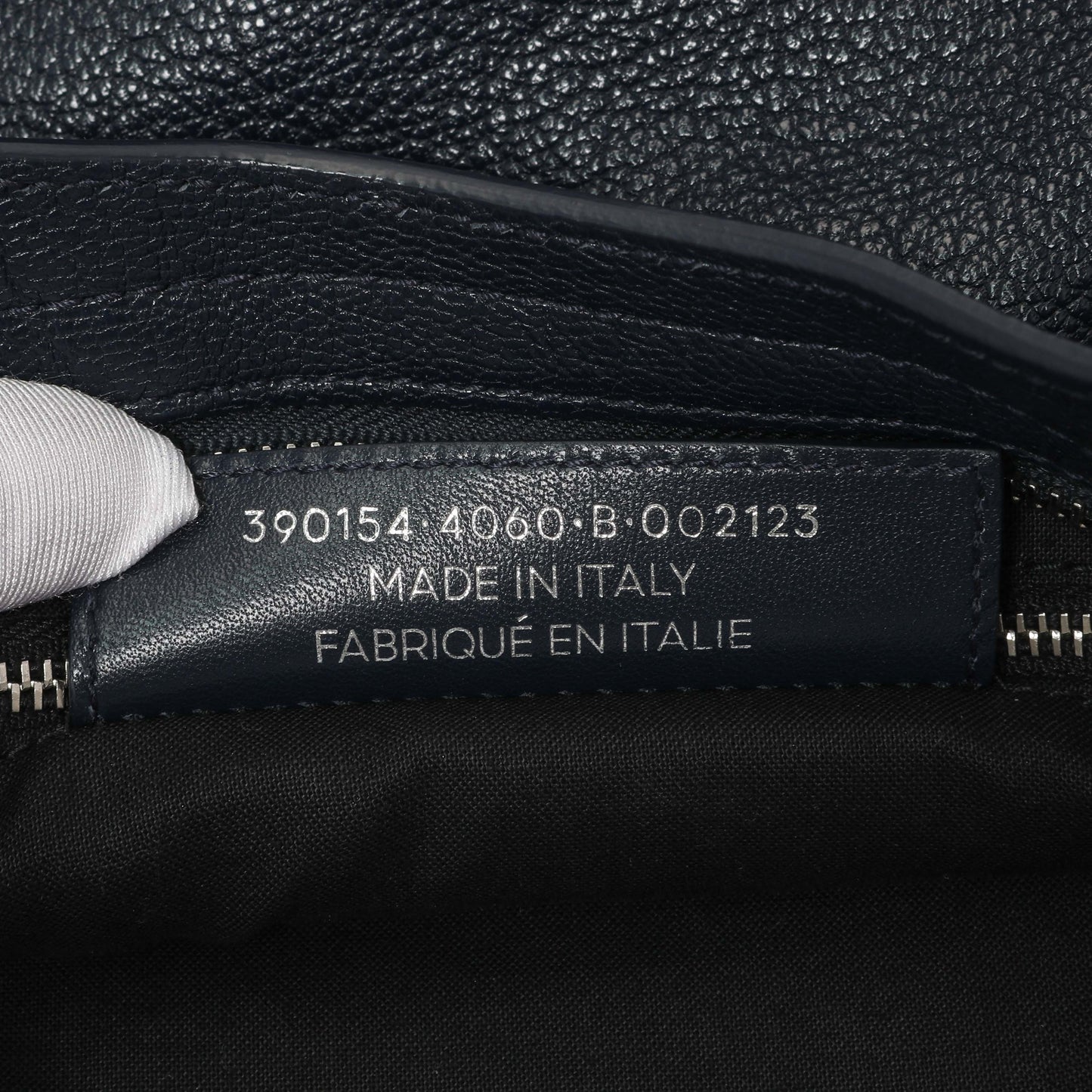 Exclusive Balenciaga Bleu Nuit Chevre Metallic Edge City — Lifestyle View