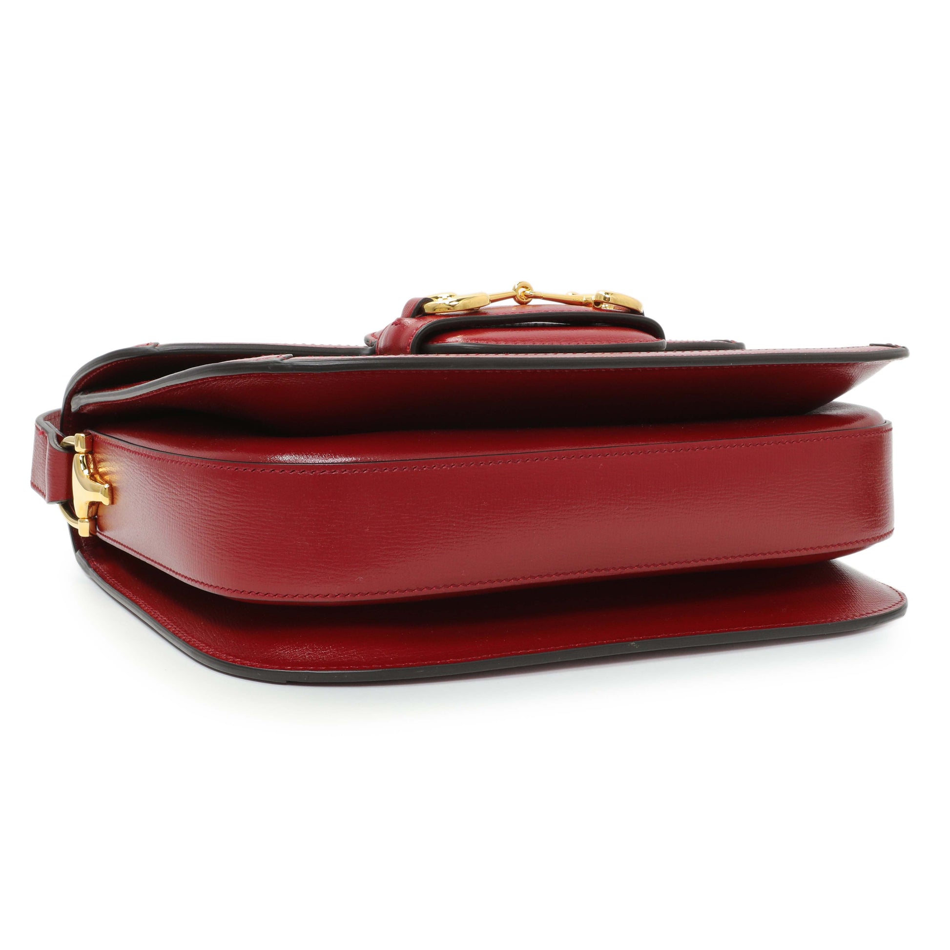 Exclusive Gucci GG Supreme Monogram Azalea Calfskin Horsebit 1955 Shoulder Bag — Back View