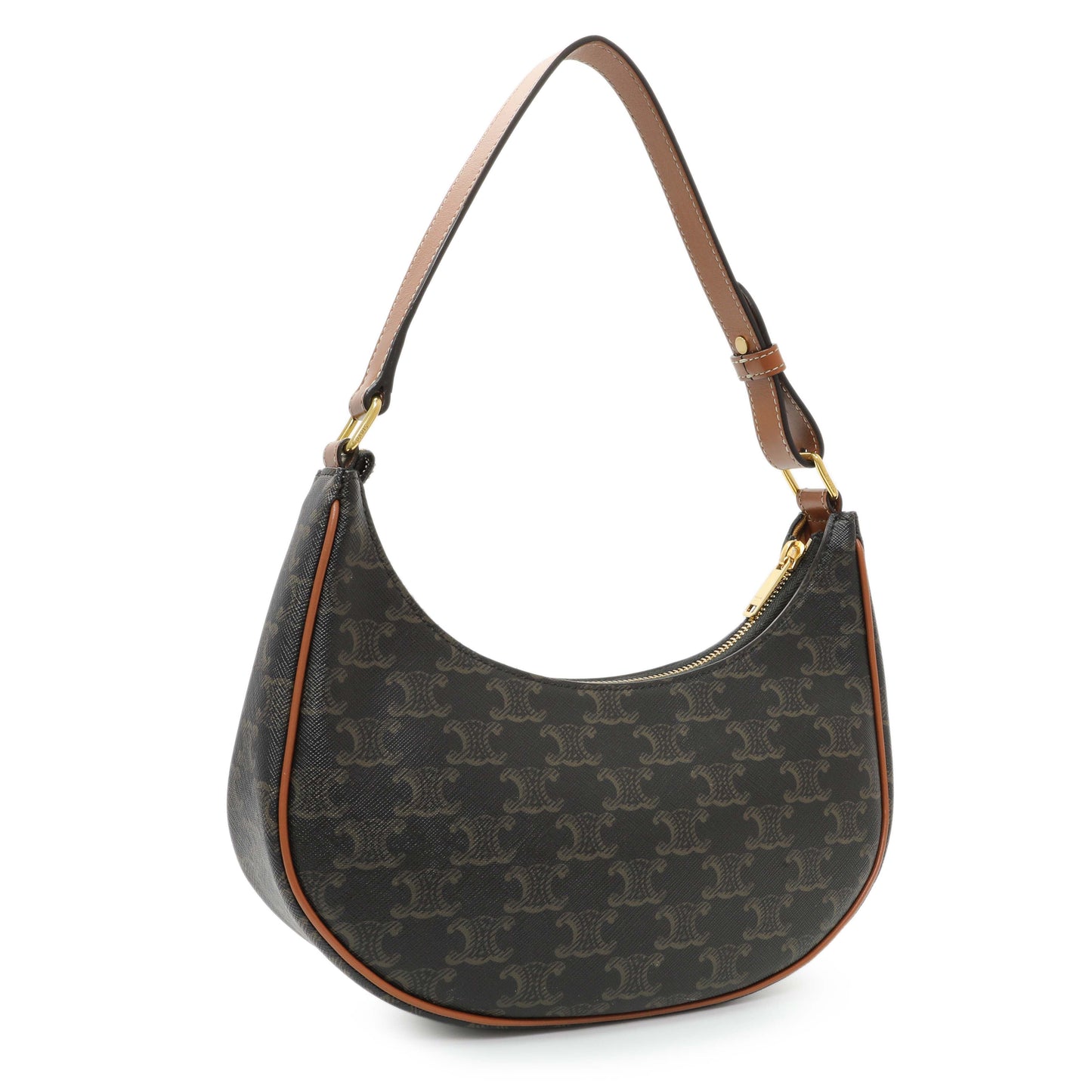 Exclusive Celine Triomphe Canvas Calfskin Ava Shoulder Bag — Side View