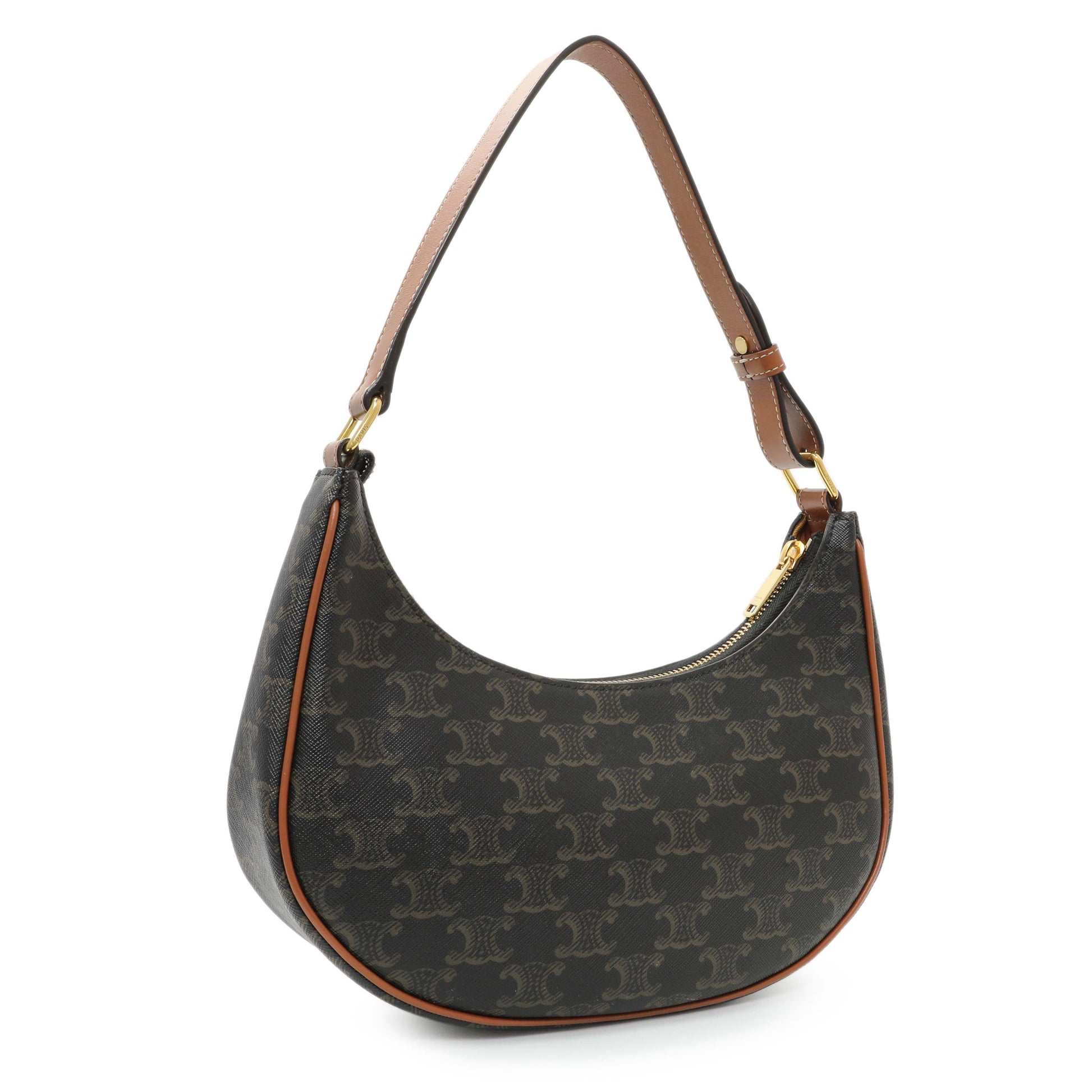 Exclusive Celine Triomphe Canvas Calfskin Ava Shoulder Bag — Side View