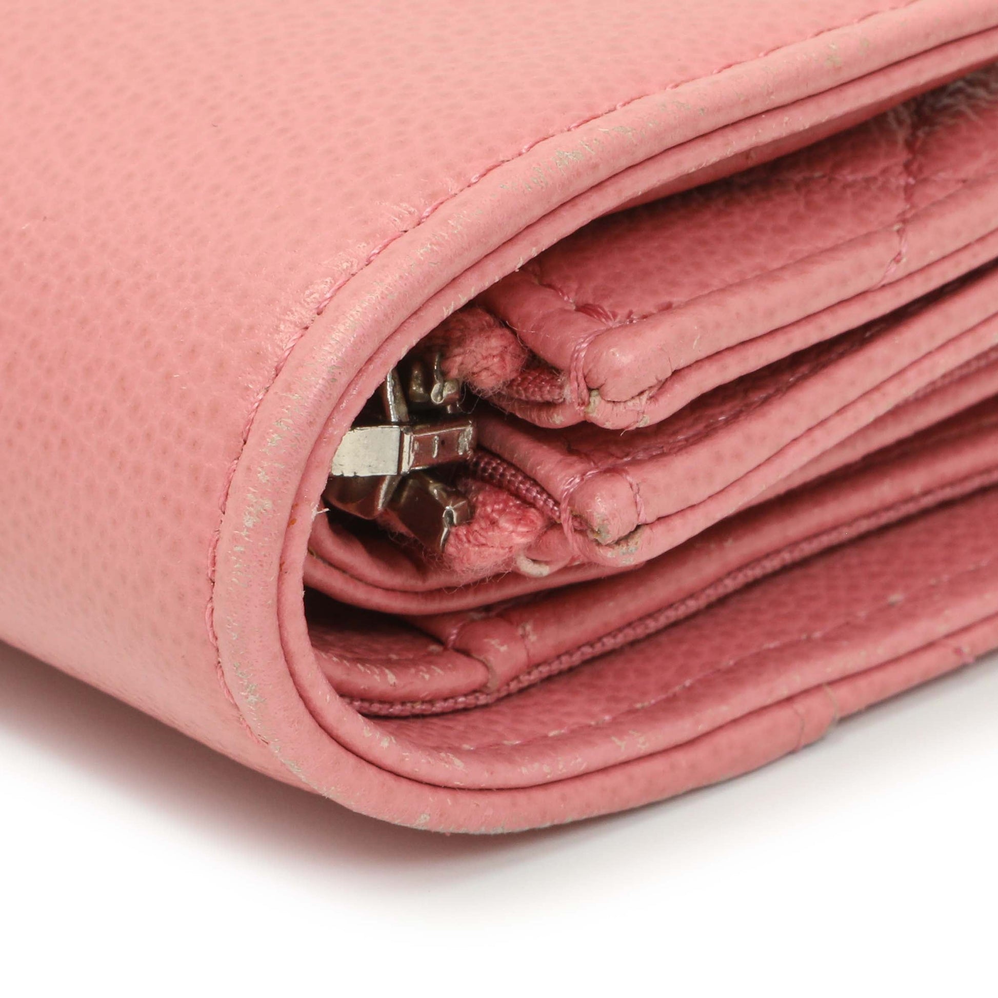 Exclusive Chanel Pink Quilted Grained Calfskin CC Box Flap Wallet — Alternate View 7