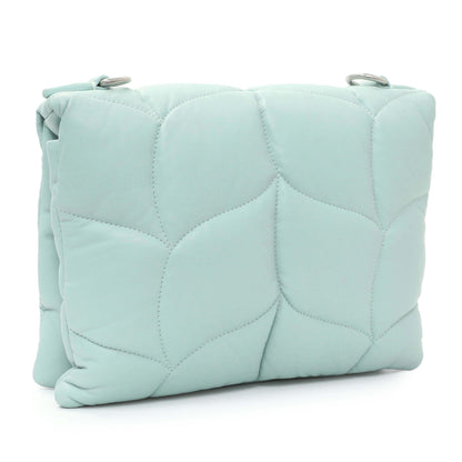 Exclusive Mulberry Blue Nappa Pillow Quilted Little Softie Bag — Side View