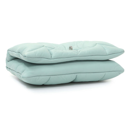 Exclusive Mulberry Blue Nappa Pillow Quilted Little Softie Bag — Back View