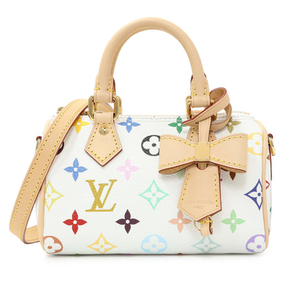 Exclusive Louis Vuitton X Takashi Murakami Monogram Multicolor Nano Speedy — Front View