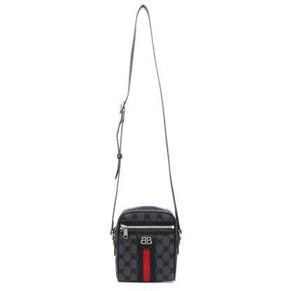 Exclusive Gucci X Balenciaga BB Monogram Web Mini Ophidia Messenger — Front View