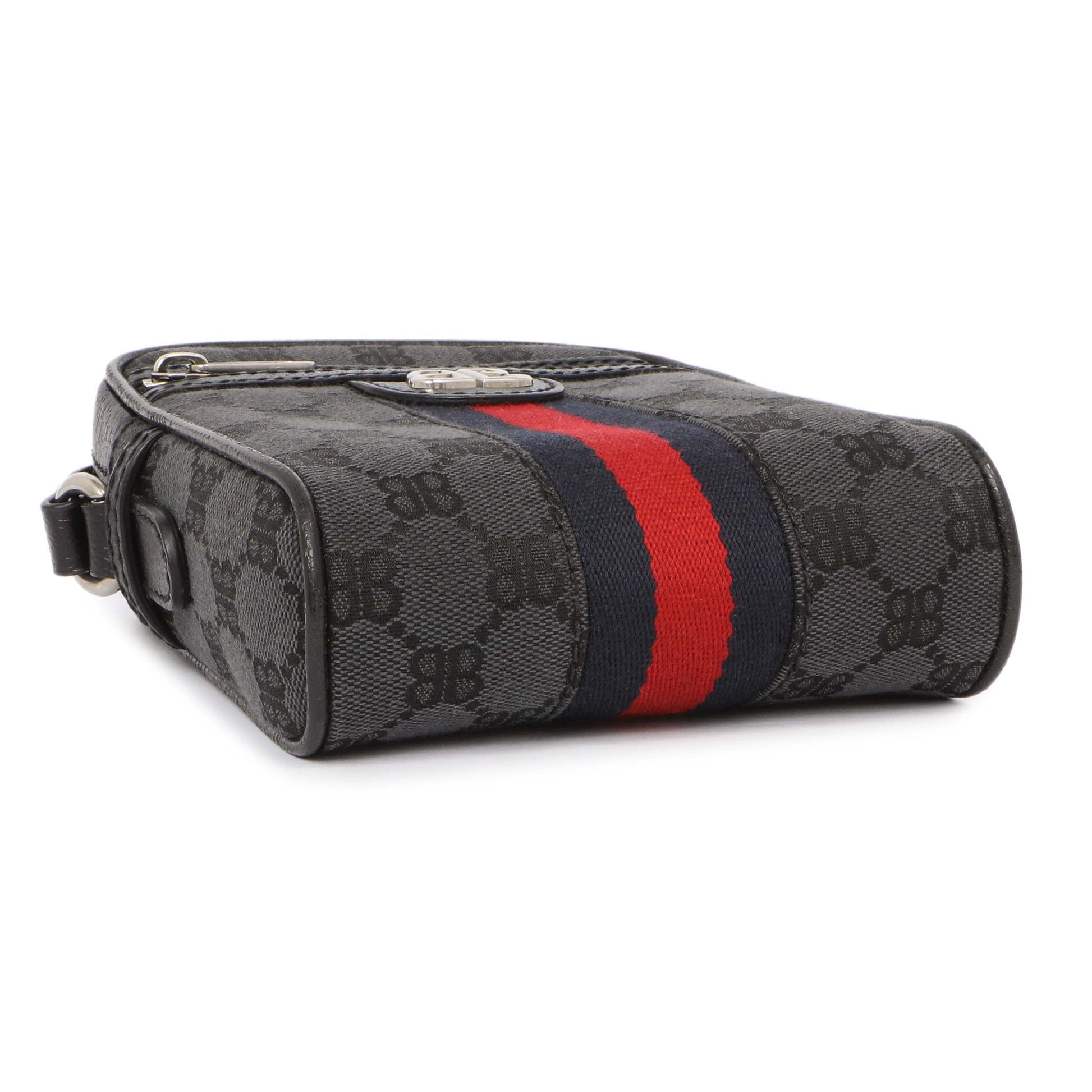 Exclusive Gucci X Balenciaga BB Monogram Web Mini Ophidia Messenger — Top View