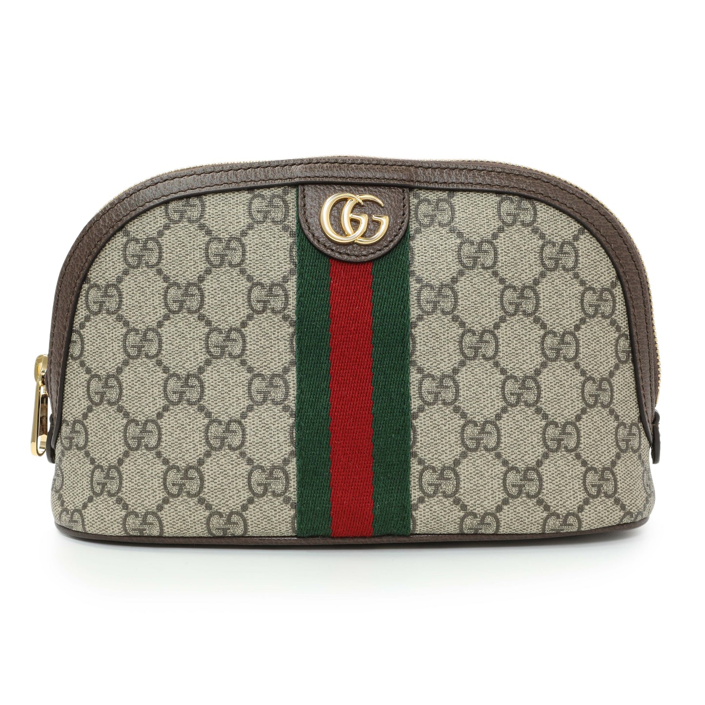 Exclusive Gucci GG Supreme Monogram Ophidia Cosmetic Case — Front View