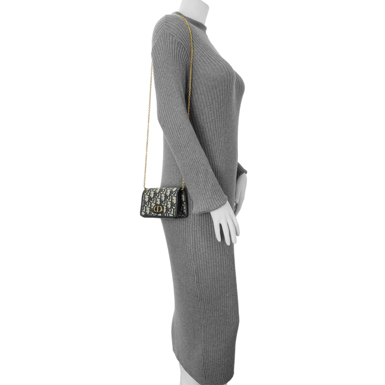 Exclusive Christian Dior Blue Oblique Nano 30 Montaigne Pouch — Alternate View 8