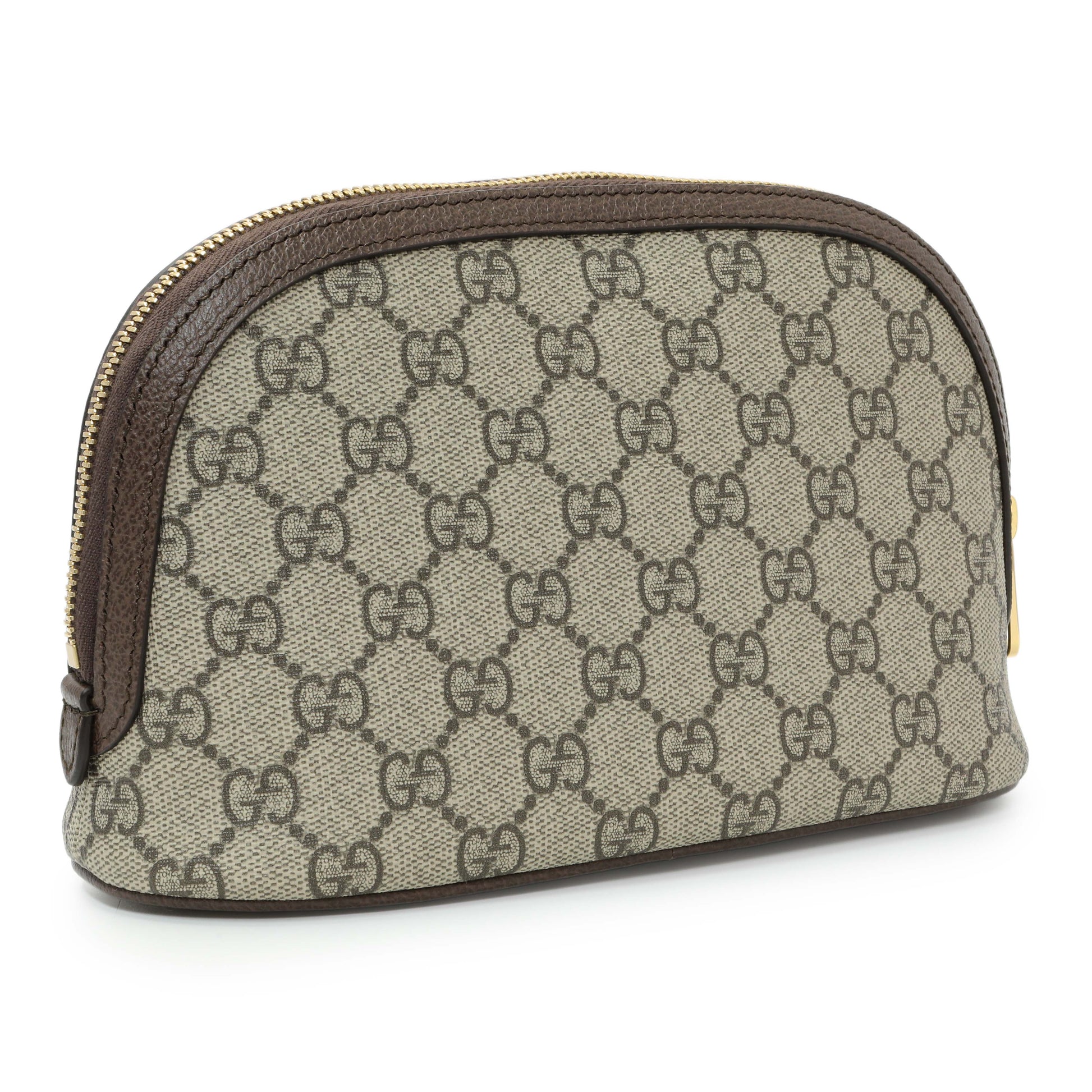 Exclusive Gucci GG Supreme Monogram Ophidia Cosmetic Case — Side View