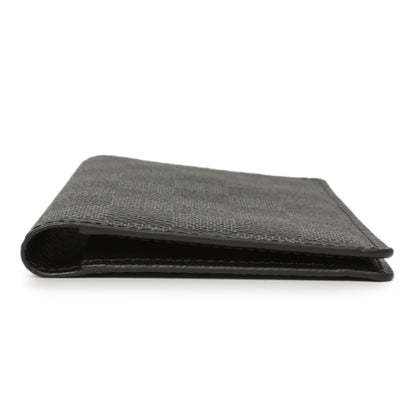 Exclusive Louis Vuitton Damier Graphite Checkbook Cover Wallet — Back View
