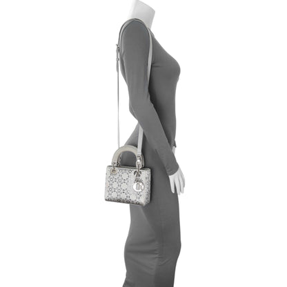 Exclusive Christian Dior Satin Crystal Cannage Mini Lady Dior — Alternate View 11