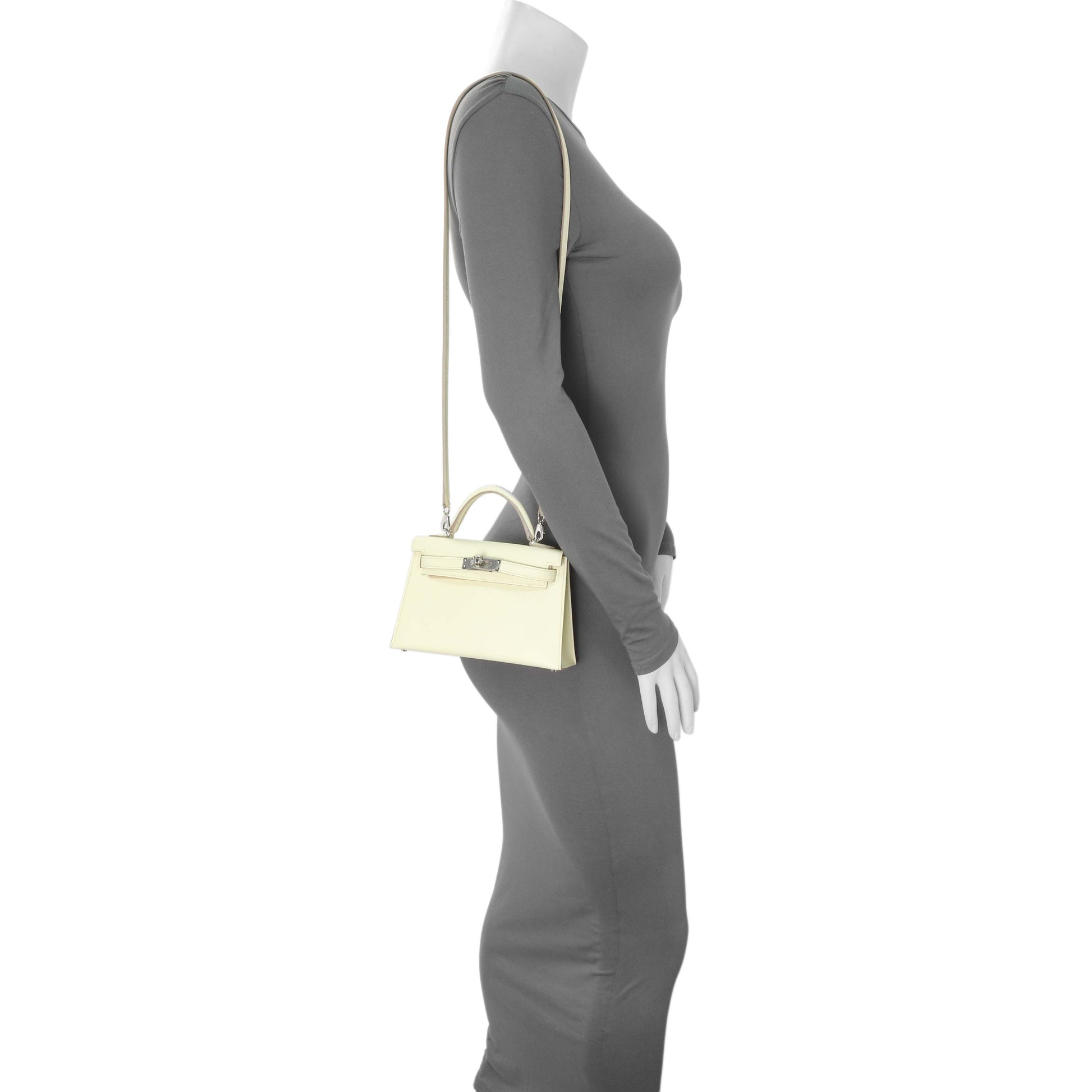 Exclusive Hermes Jaune Milton Epsom Mini Kelly Sellier 20 — Alternate View 7