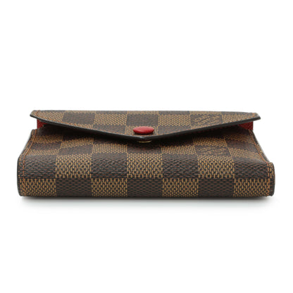 Exclusive Louis Vuitton Damier Ebene Victorine Wallet — Back View