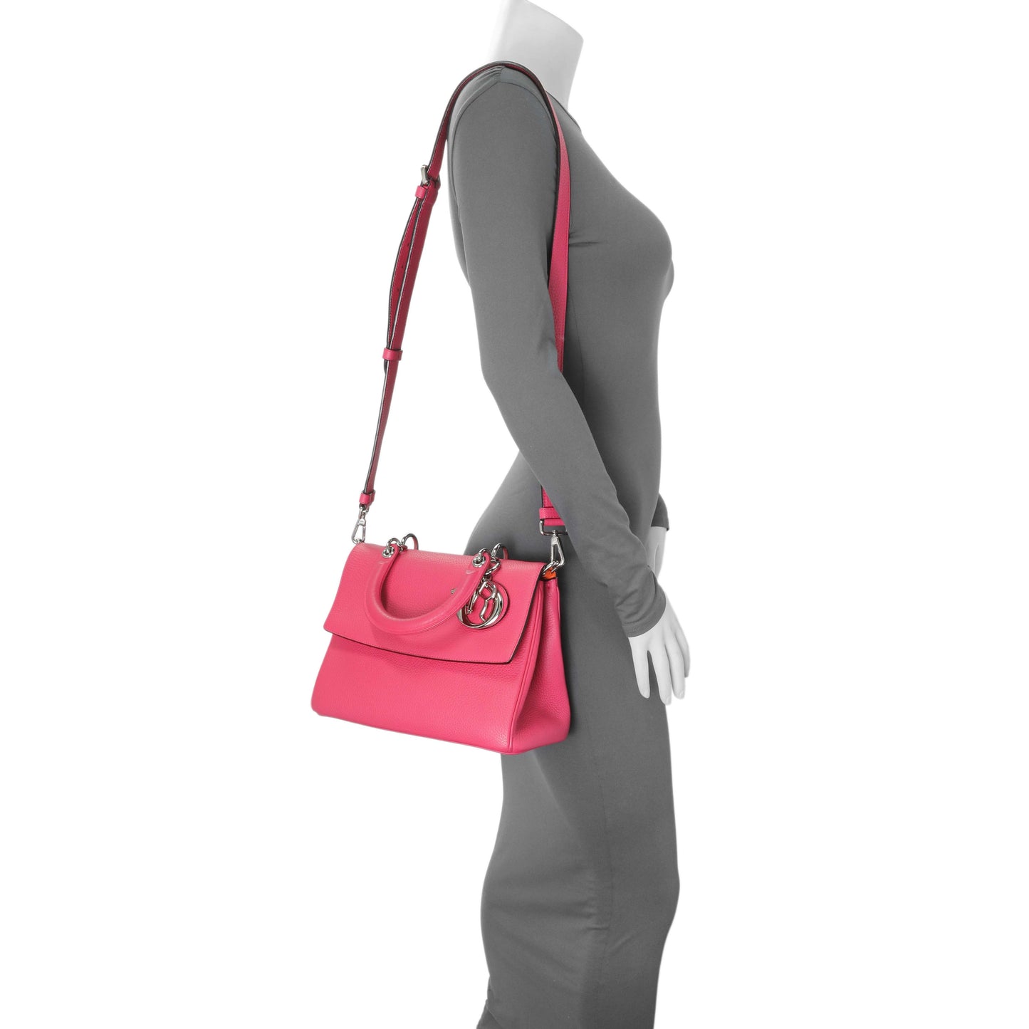 Exclusive Christian Dior Pink Bullcalf Small Be Dior Flap — Alternate View 7
