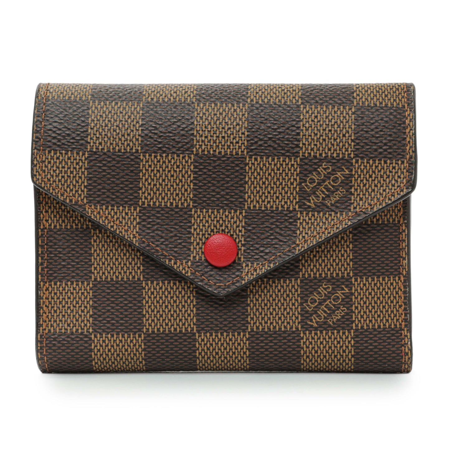 Exclusive Louis Vuitton Damier Ebene Victorine Wallet — Front View
