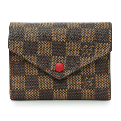 Exclusive Louis Vuitton Damier Ebene Victorine Wallet — Front View