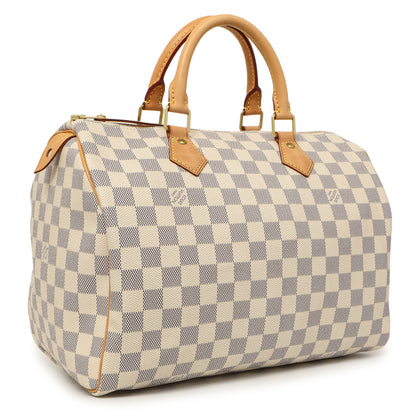 Exclusive Louis Vuitton Damier Azur Speedy 30 — Side View