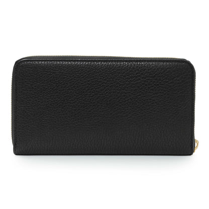 Exclusive Chloe Black Grained Calfskin Drew Zip Wallet — Side View