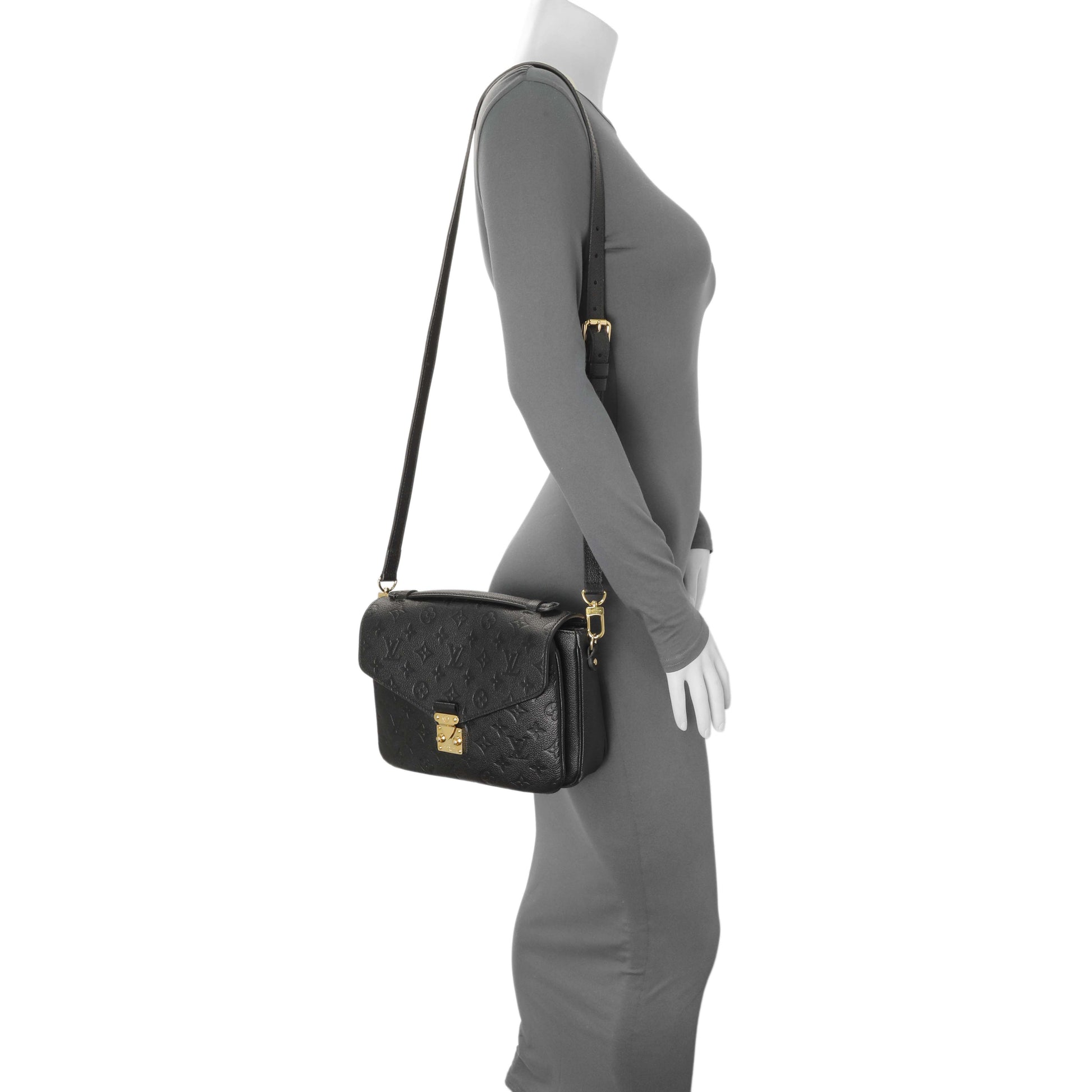 Exclusive Louis Vuitton Black Empreinte Pochette Metis — Alternate View 10