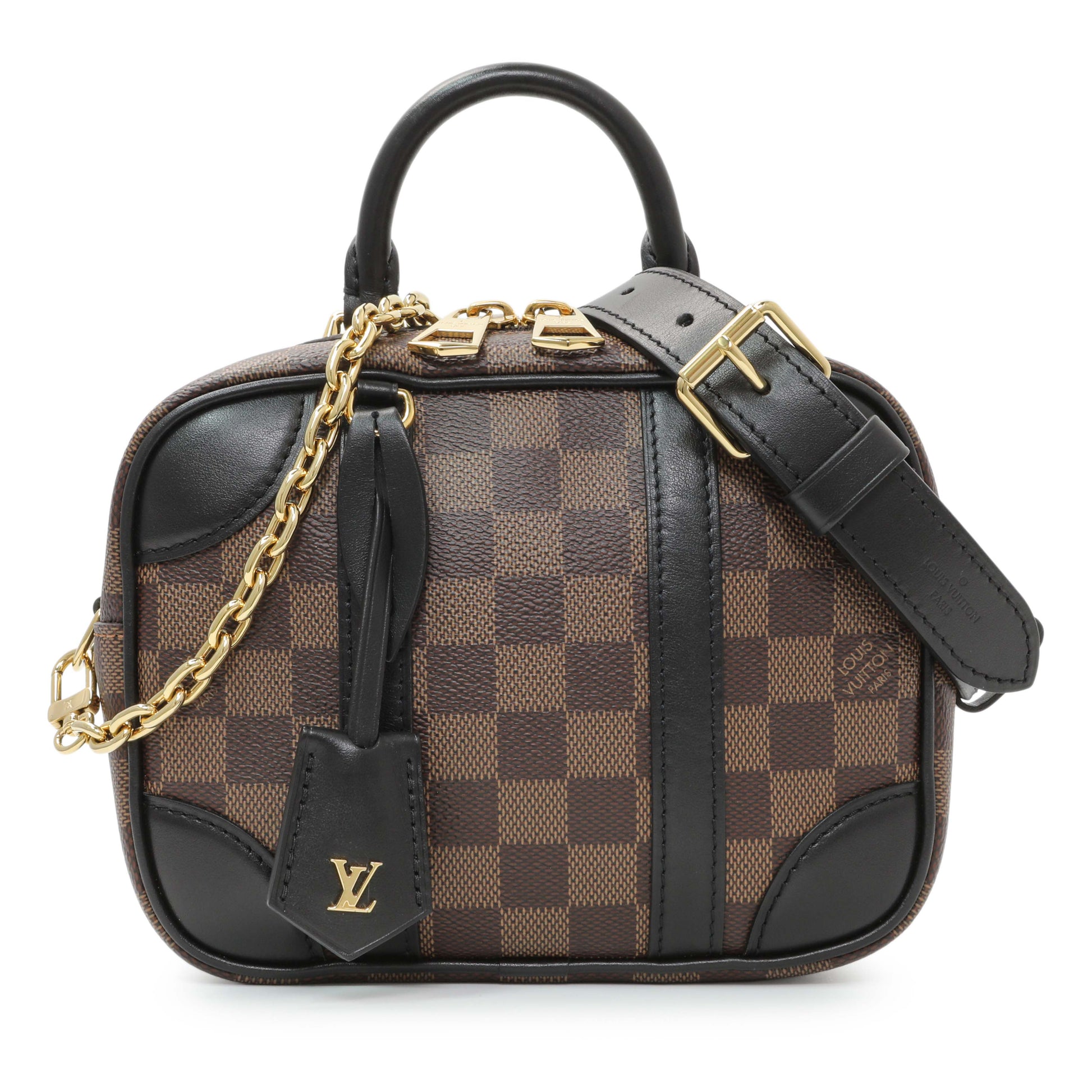 Exclusive Louis Vuitton Damier Ebene Valisette Souple BB — Front View