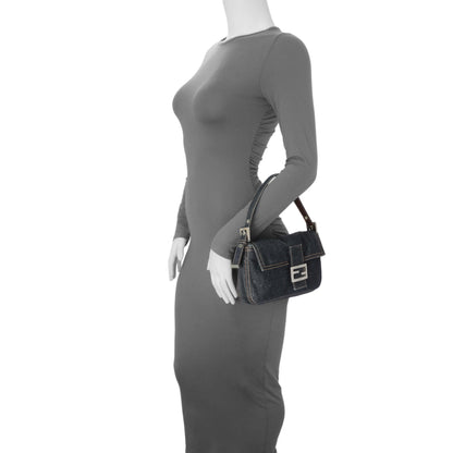 Exclusive Fendi Blue Denim Baguette — Alternate View 8