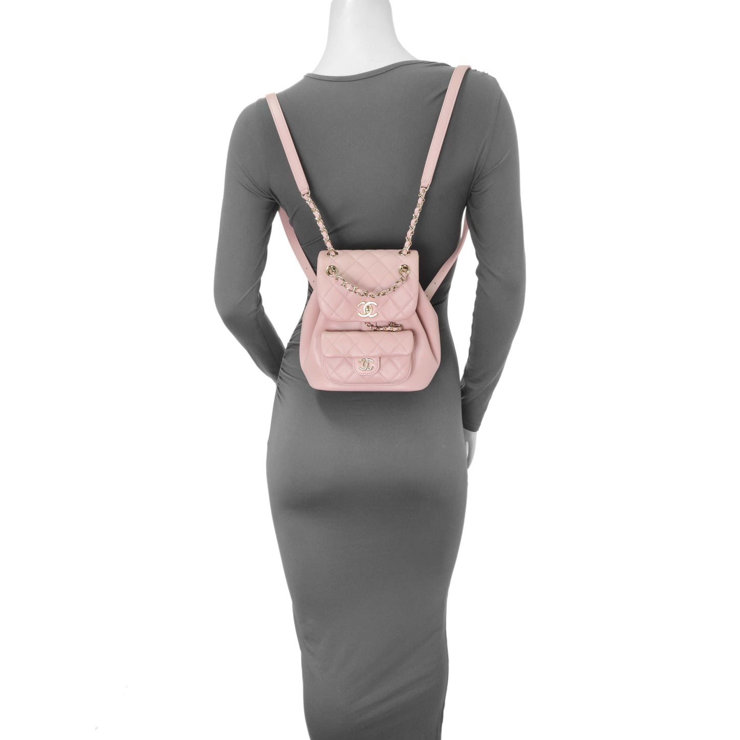 Exclusive Chanel Light Pink Calfskin Small Duma Backpack — Alternate View 7