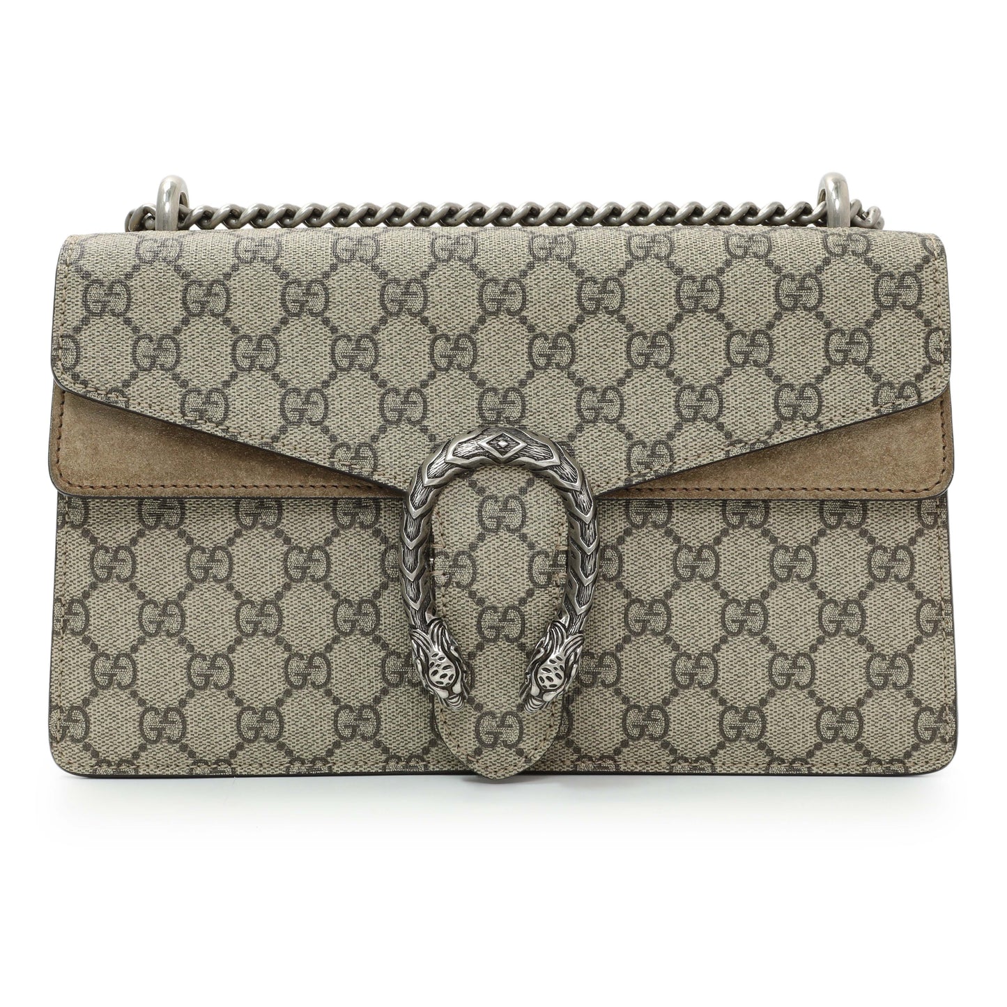 Exclusive Gucci GG Supreme Monogram Small Dionysus Shoulder Bag — Front View