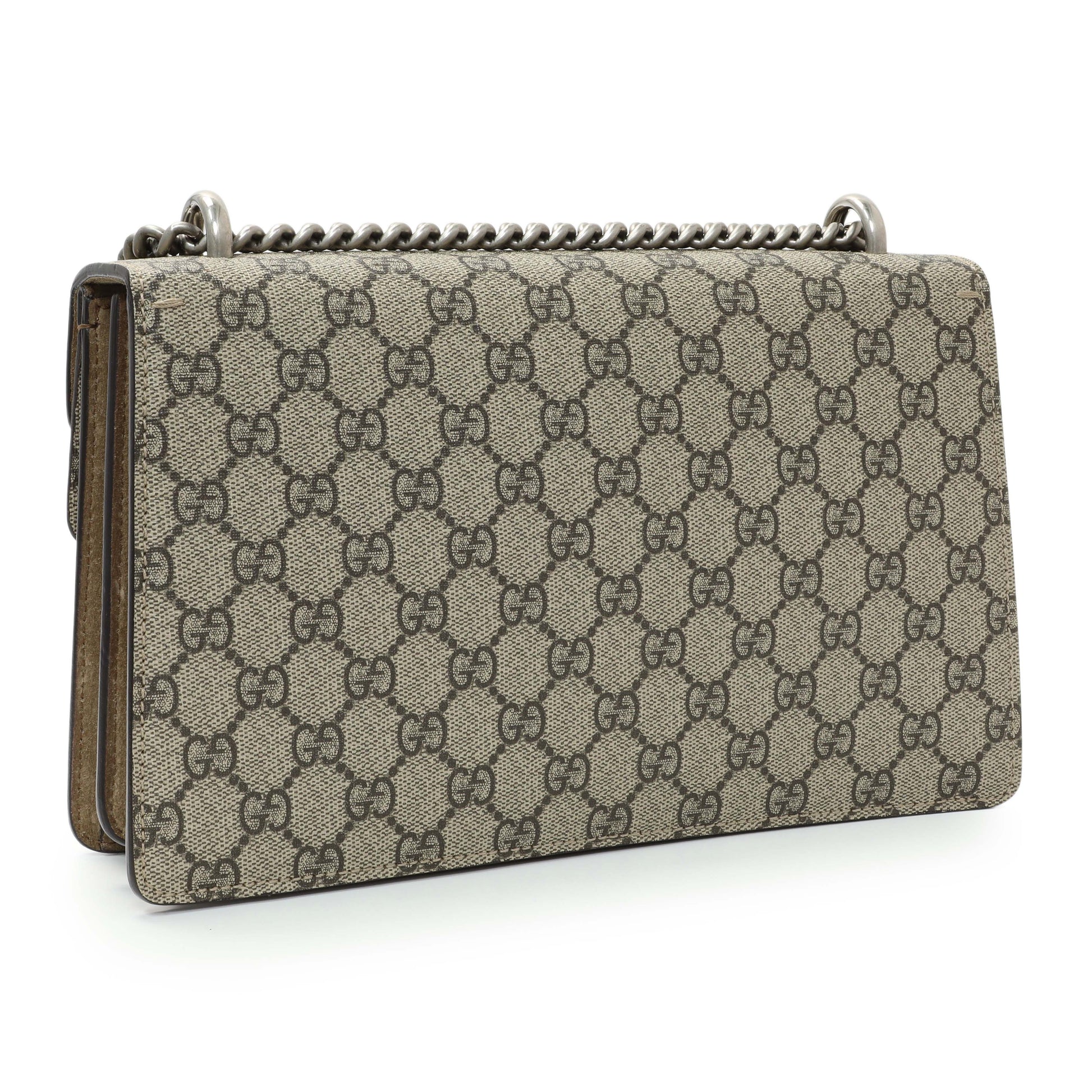 Exclusive Gucci GG Supreme Monogram Small Dionysus Shoulder Bag — Side View