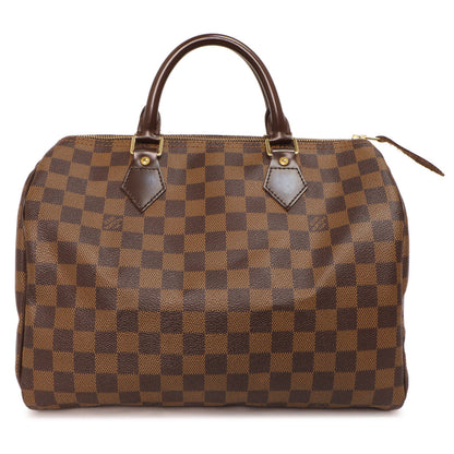 Exclusive Louis  Vuitton  Damier  Ebene  Speedy 30 — Front View