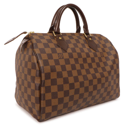 Exclusive Louis  Vuitton  Damier  Ebene  Speedy 30 — Side View