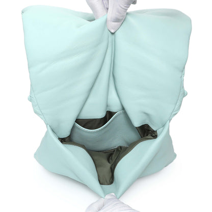 Exclusive Mulberry Blue Nappa Pillow Quilted Little Softie Bag — Top View