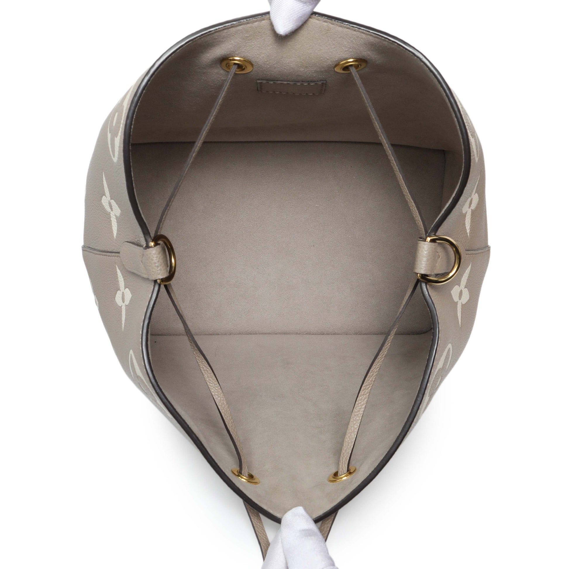 Exclusive Louis Vuitton Tourterelle Creme Empreinte Monogram Giant Neonoe MM — Alternate View 8
