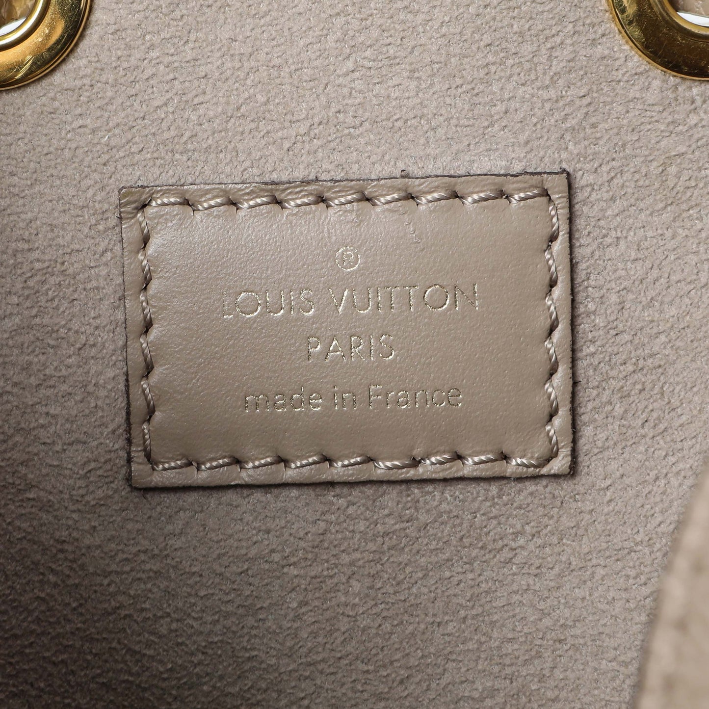 Exclusive Louis Vuitton Tourterelle Creme Empreinte Monogram Giant Neonoe MM — Alternate View 9