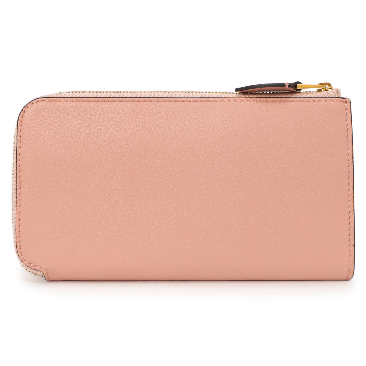 Exclusive Burberry Pink Calfskin Zip Wallet With Coin Pouch — Back View