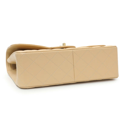 Exclusive Chanel Beige Quilted Caviar Jumbo Classic Double Flap — Back View