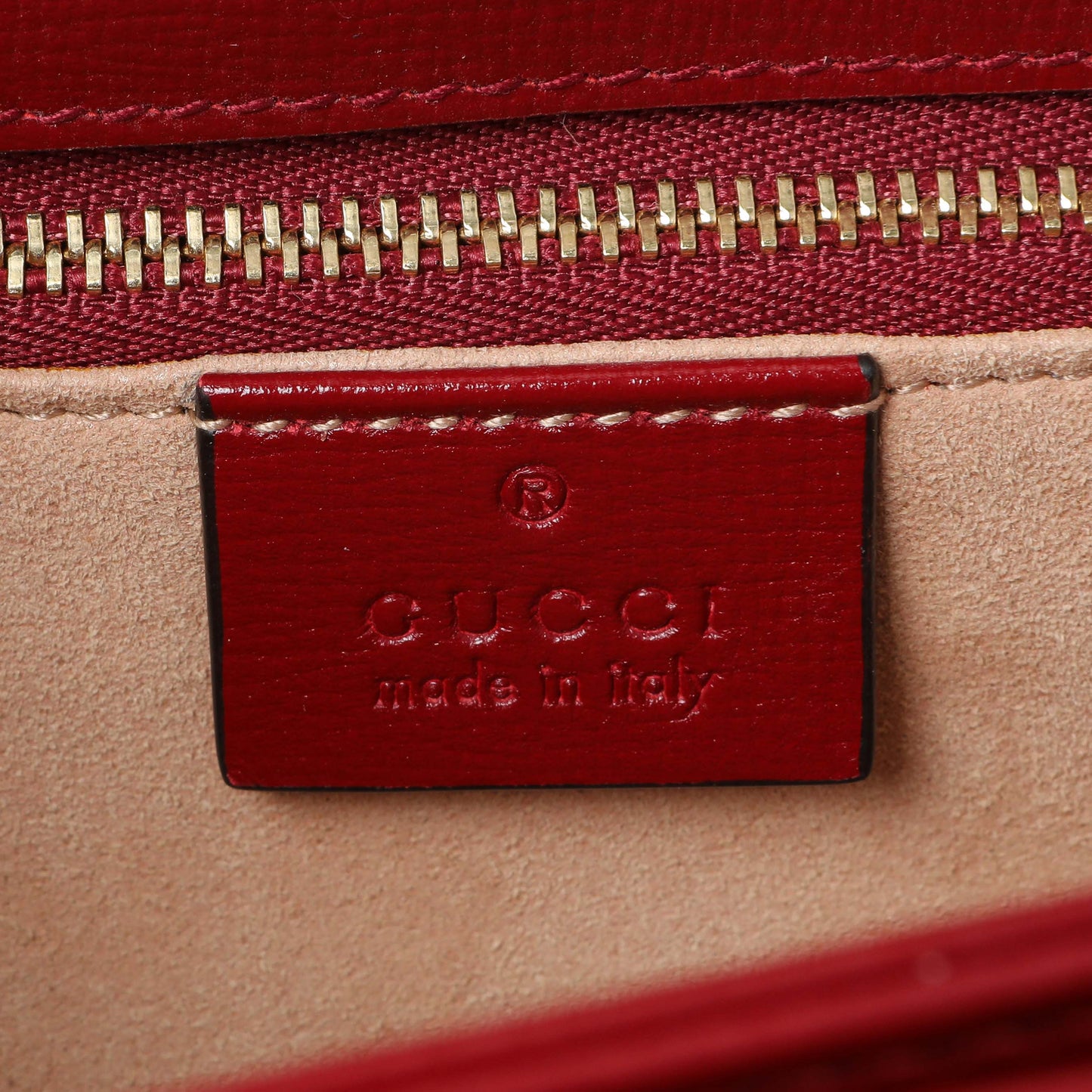 Exclusive Gucci GG Supreme Monogram Azalea Calfskin Horsebit 1955 Shoulder Bag — Detail View