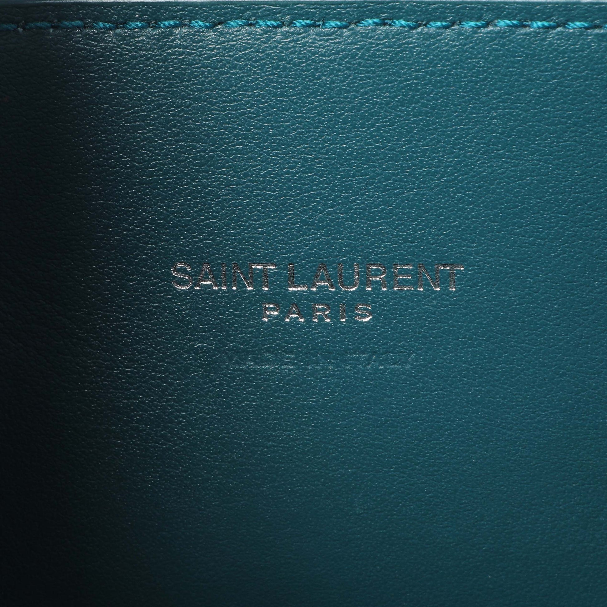 Exclusive Saint Laurent Teal Calfskin Nano Sac De Jour — Alternate View 9