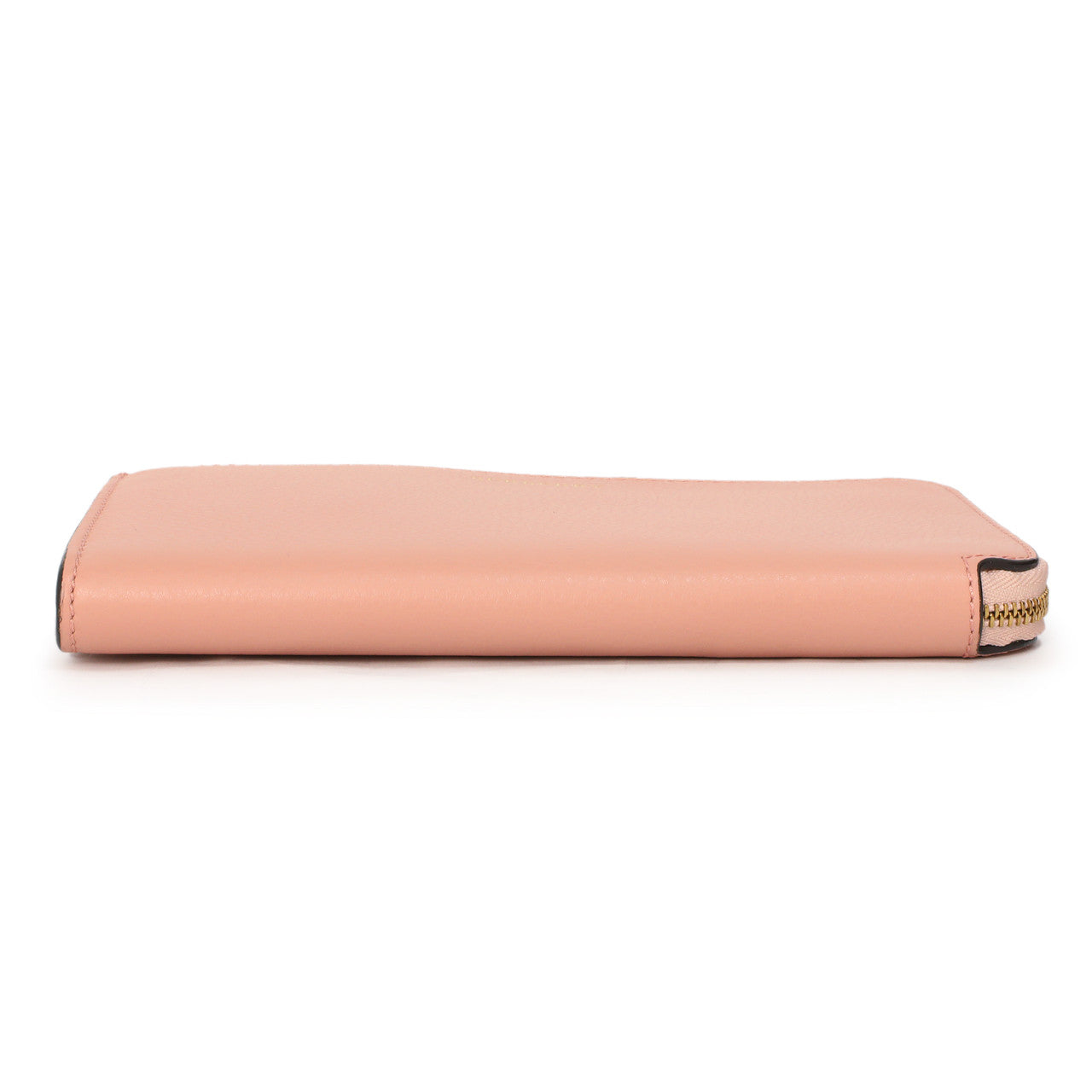Exclusive Burberry Pink Calfskin Zip Wallet With Coin Pouch — Top View