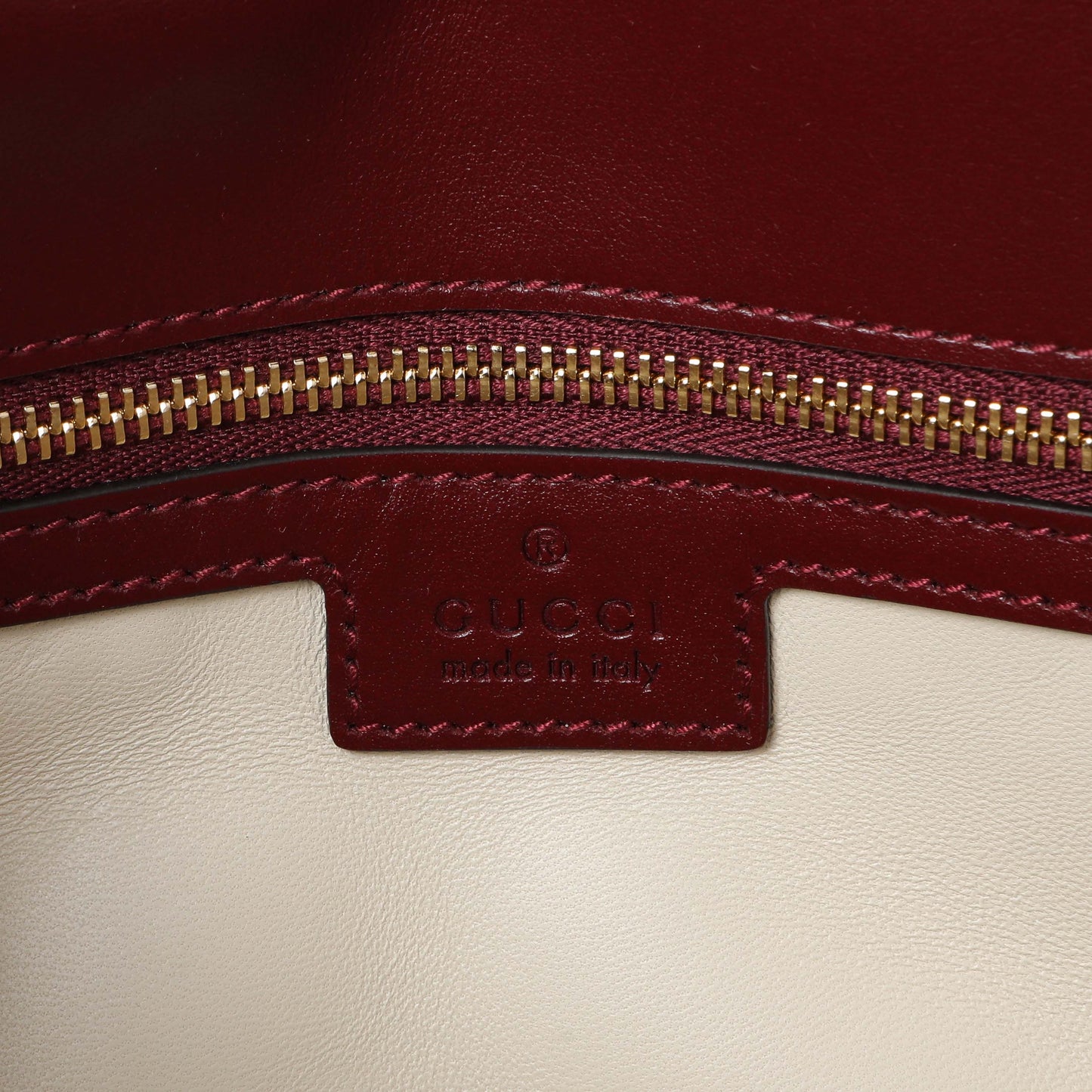 Exclusive Gucci Rosso Ancora Red Calfskin Matelasse Medium GG Marmont Shoulder Bag — Detail View