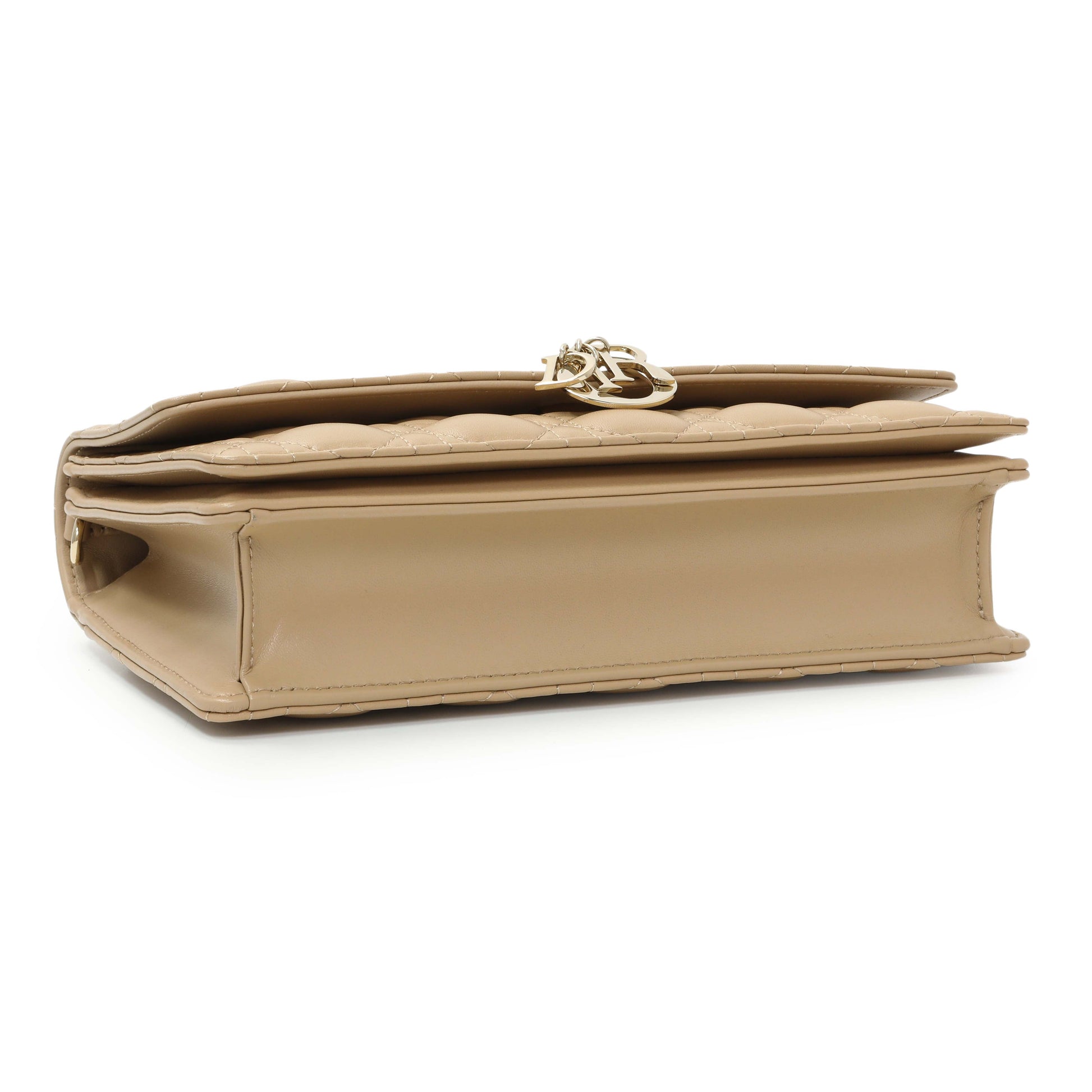Exclusive Christian Dior Biscuit Cannage Lambskin My Dior Top Handle Bag — Back View