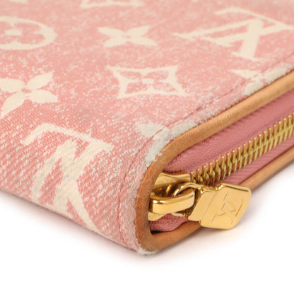 Exclusive Louis Vuitton Pink Denim Monogram Jacquard Zippy Wallet — Lifestyle View