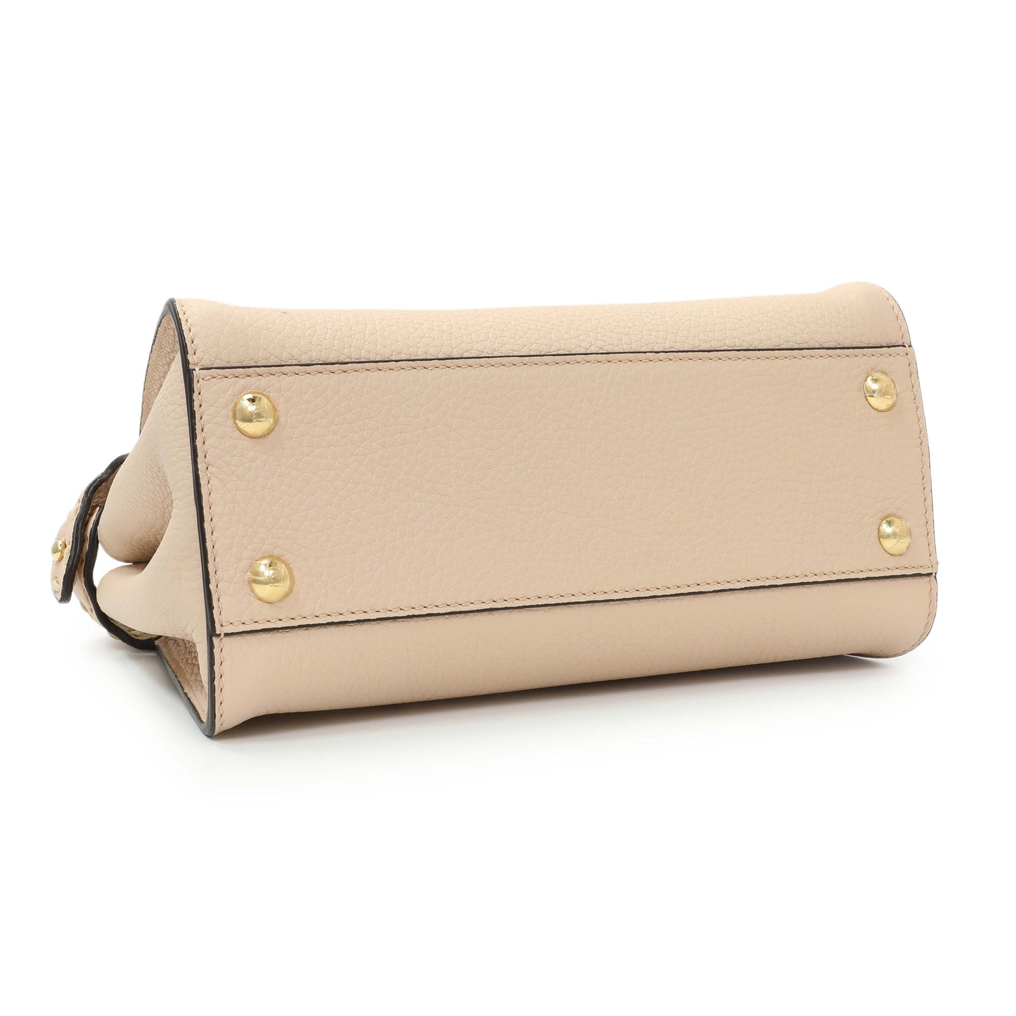 Exclusive Fendi Cuoio Romano Selleria Mini Peekaboo Iconic Satchel — Back View