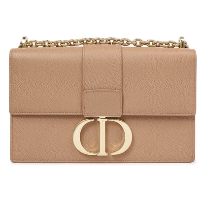 Exclusive Christian Dior Blush Grained Calfskin 30 Montaigne Chain Flap Bag — Side View