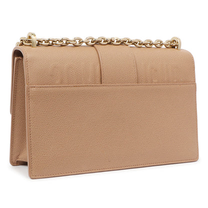 Exclusive Christian Dior Blush Grained Calfskin 30 Montaigne Chain Flap Bag — Back View