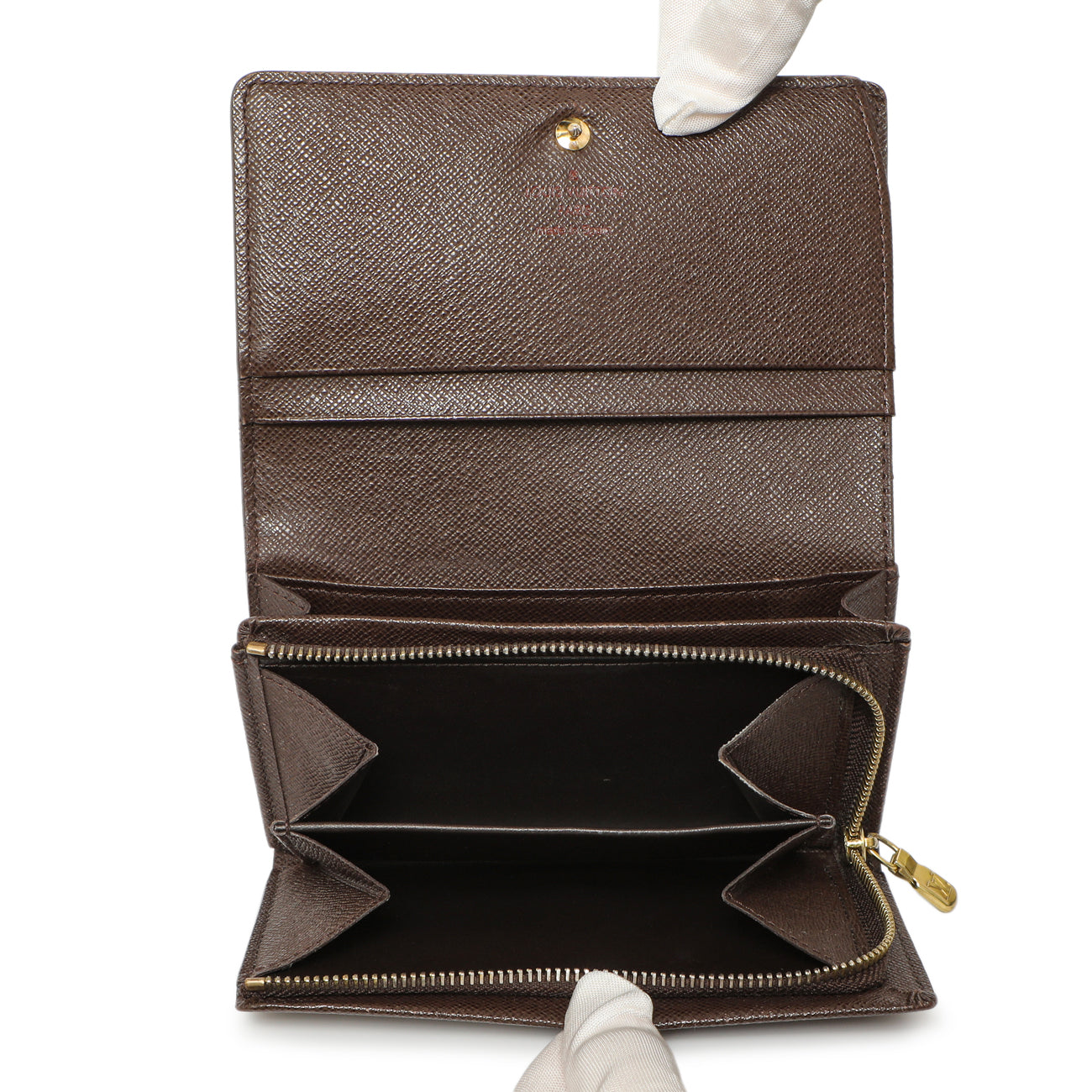Exclusive Louis Vuitton Damier Ebene Porte-Monnaie Billets Tresor Wallet — Alternate View 12