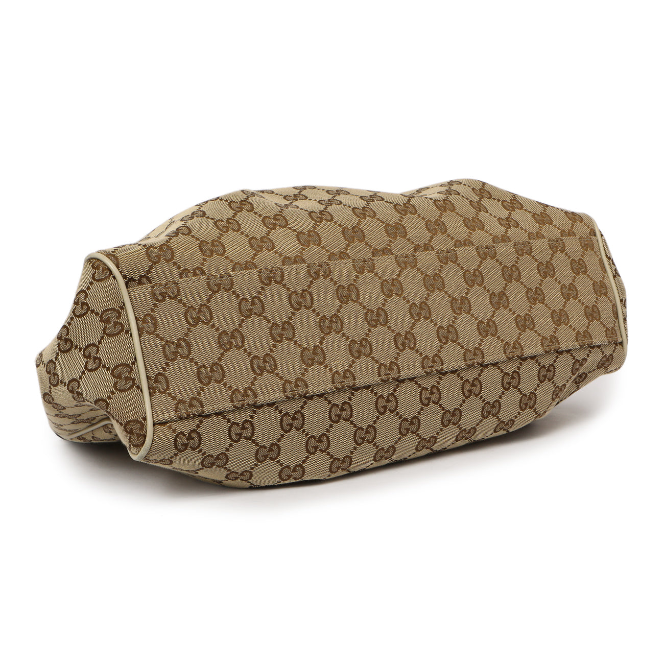 Exclusive Gucci Ivory Monogram Medium Sukey Tote — Back View