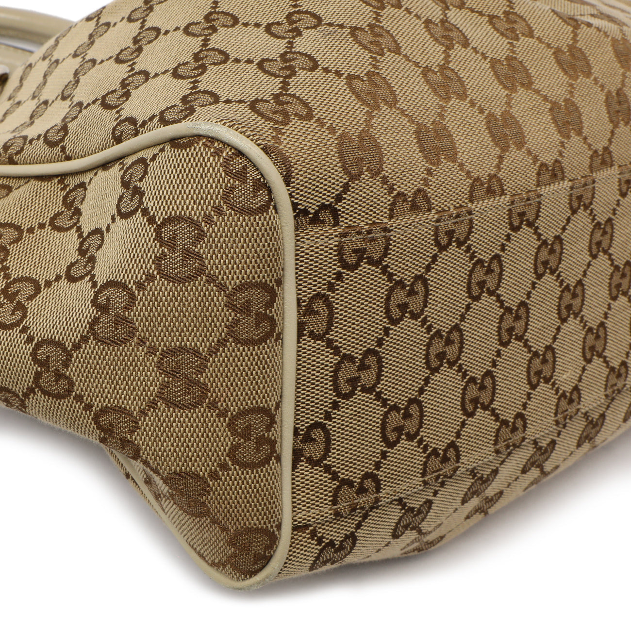 Exclusive Gucci Ivory Monogram Medium Sukey Tote — Top View